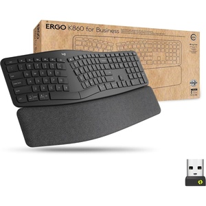 Logitech Ergo K860 Split for Business Wireless Keyboard – Graphite