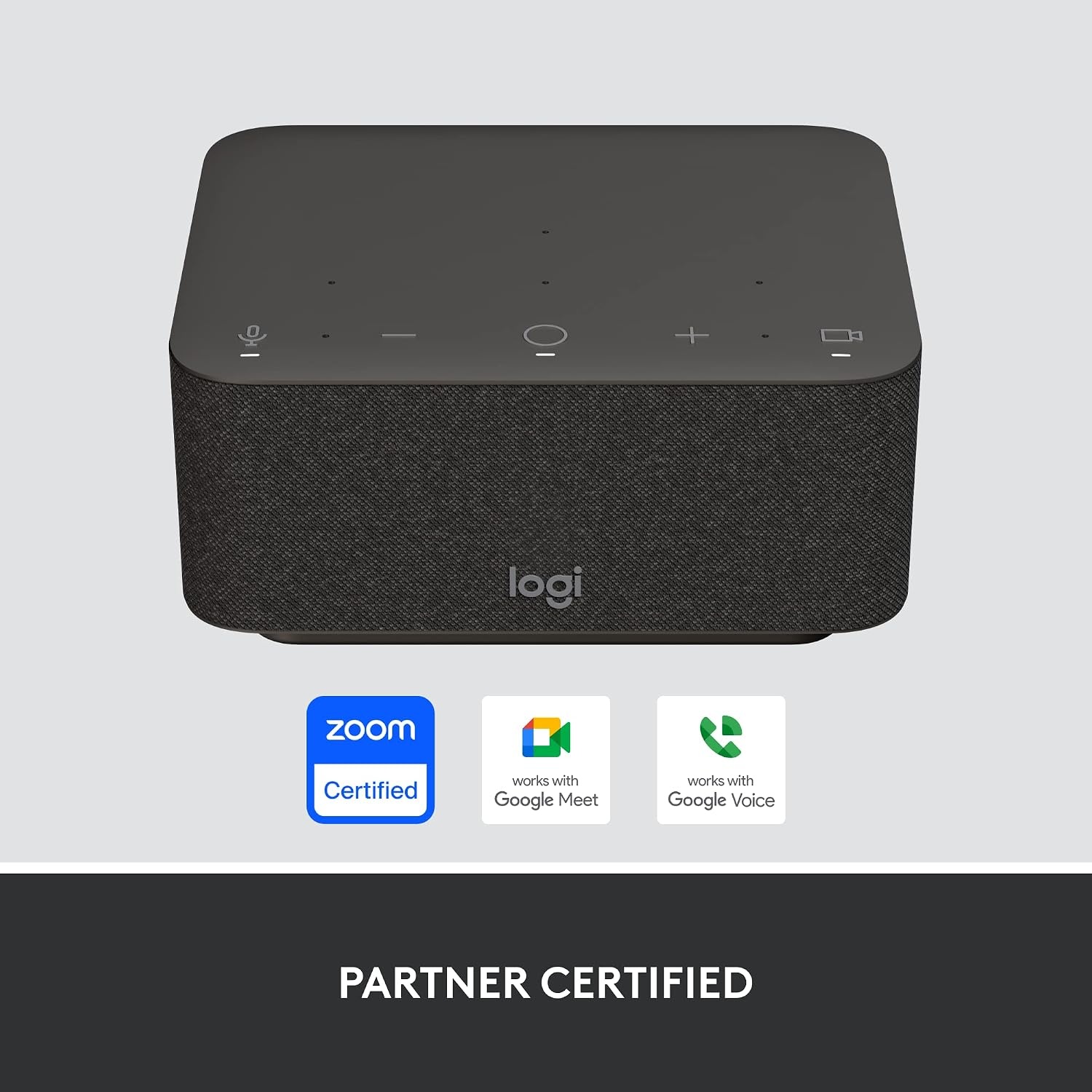 image:imageLogitech Logi Dock AllinOne USB C Laptop Docking Station Speakerphone Noise Canceling Mics Bluetooth HDMI for WindowsmacOS Certified for Zoom Google Meet Google Voice WhiteGraphite