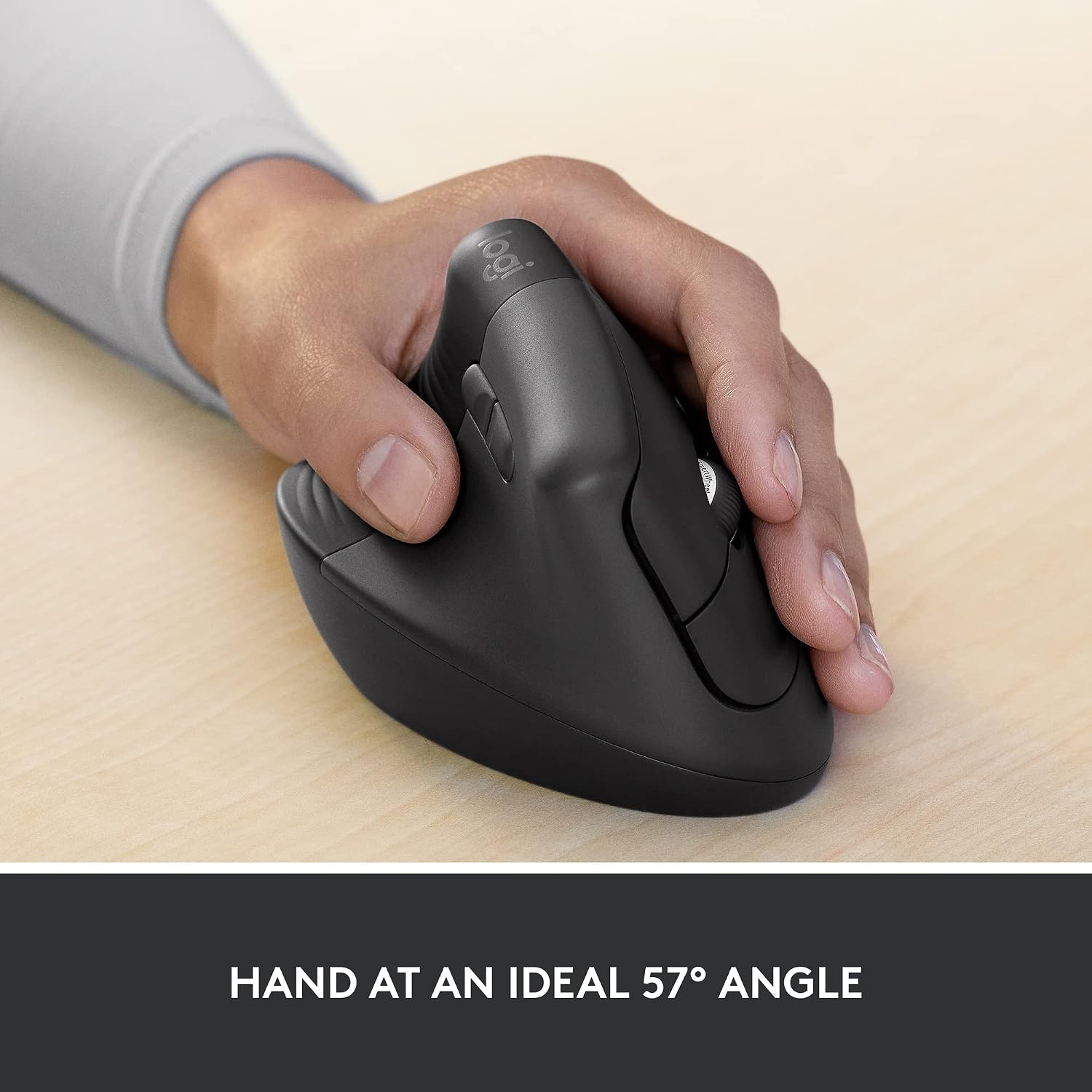 image:imageLogitech Lift for Business Vertical Ergonomic Wireless Mouse GraphiteLeftHanded