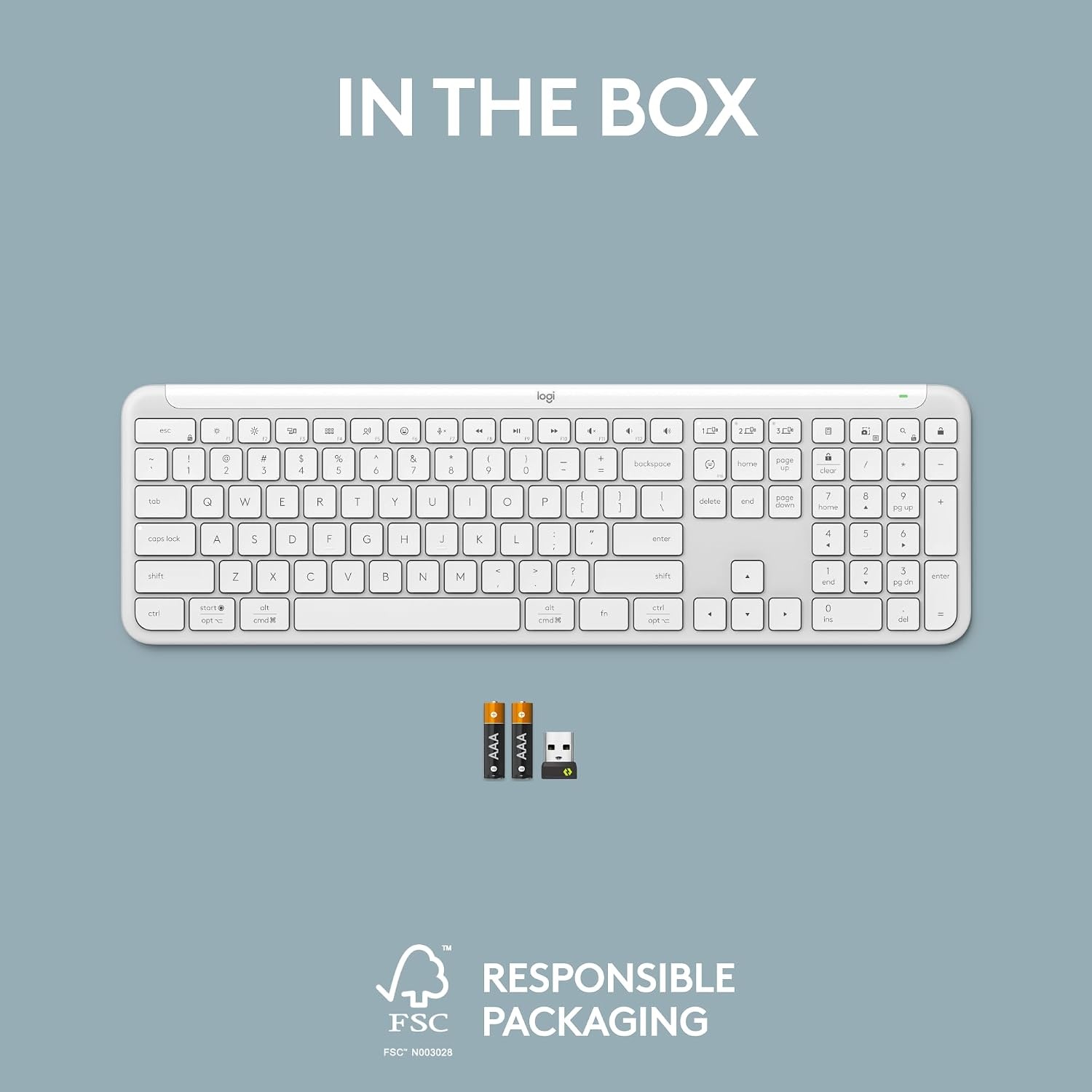 image:imageLogitech MK955 Signature Slim Wireless Keyboard Mouse ComboOff White