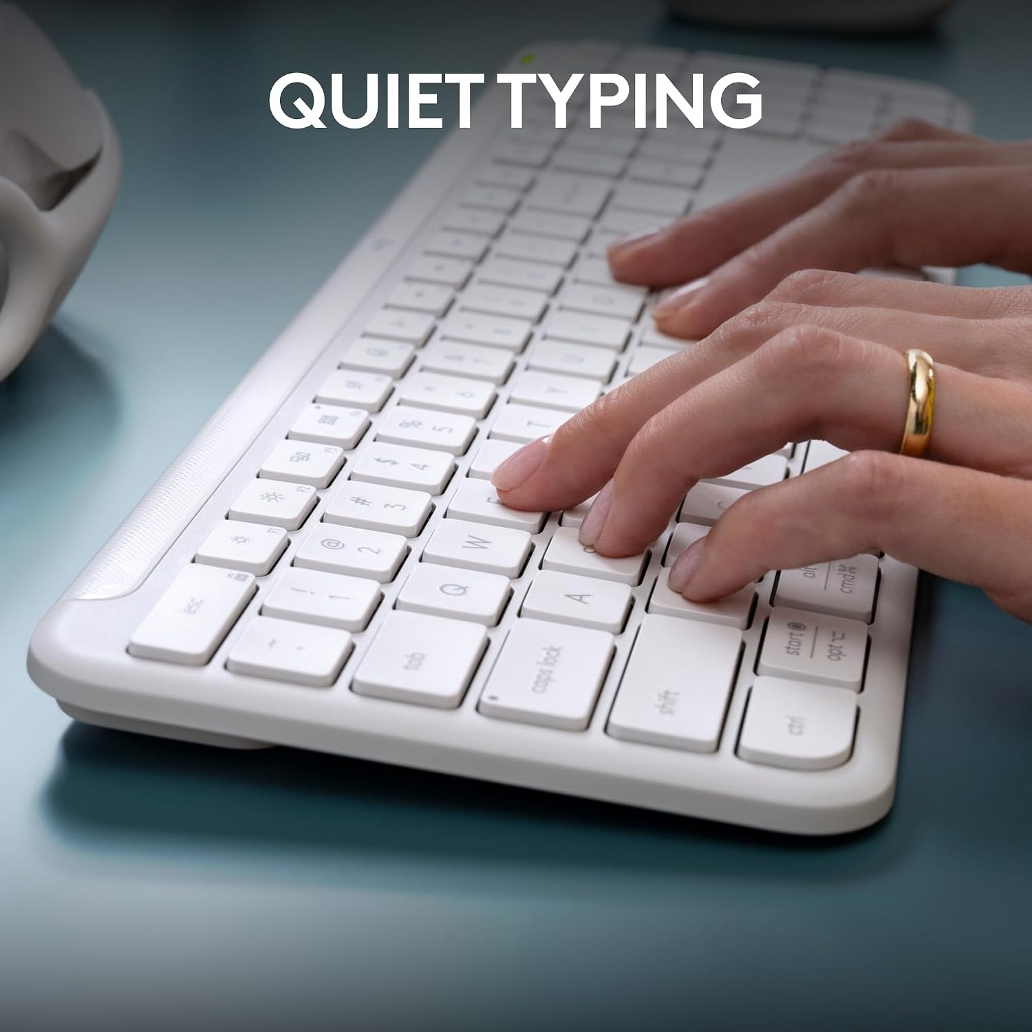 image:imageLogitech MK955 Signature Slim Wireless Keyboard Mouse ComboOff White