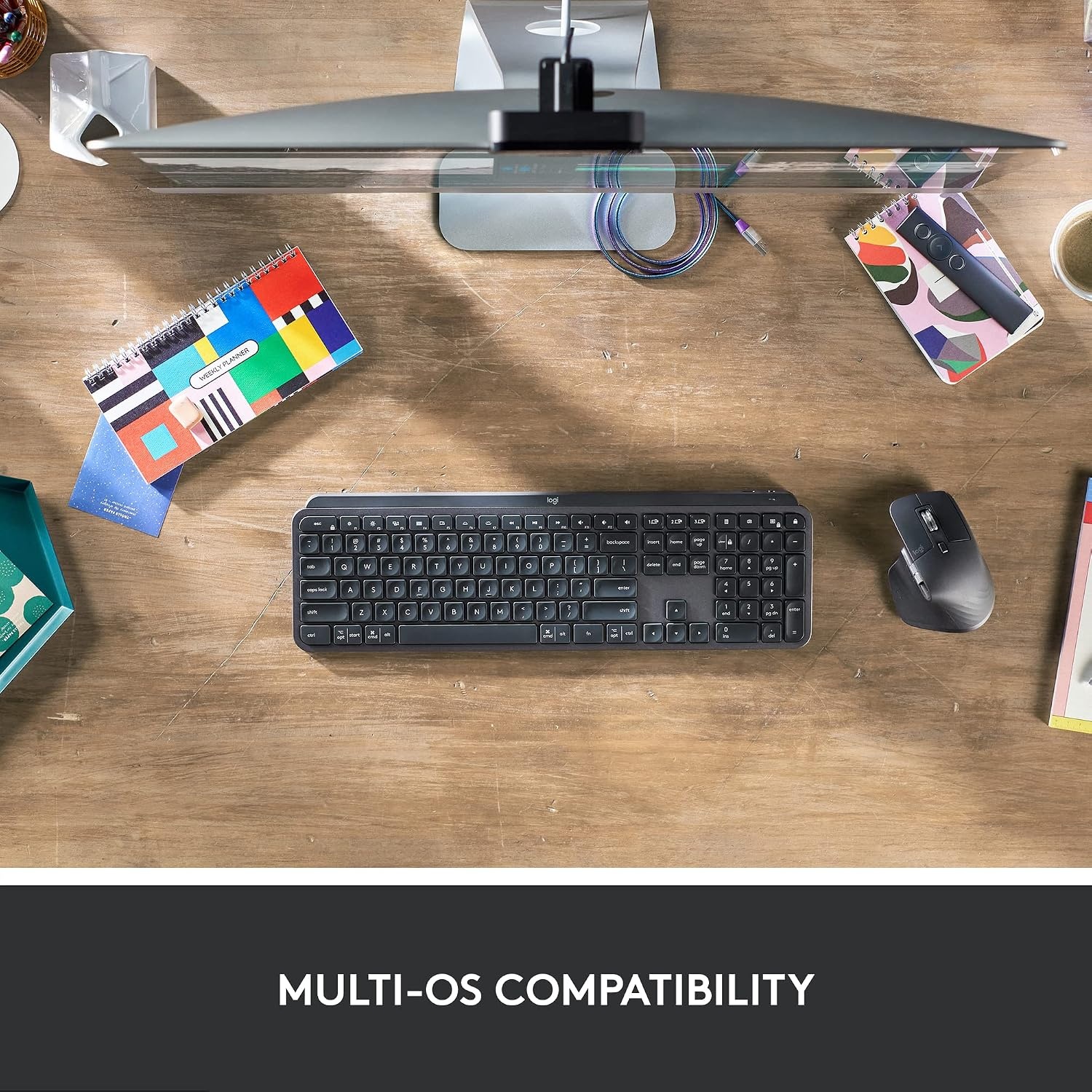 image:imageLogitech MX Keys amp MX Master 3 Mouse for Business Combo Wireless Ergonomic Secured Logi Bolt Technology Bluetooth Globally Certified WindowsMacChromeLinux Graphite