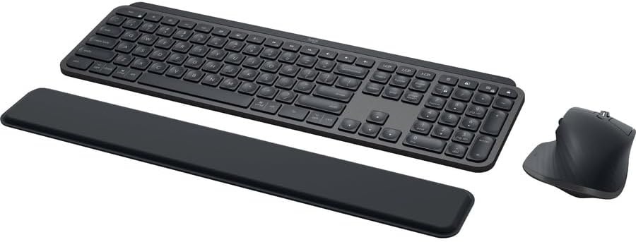 image:imageLogitech MX Keys amp MX Master 3 Mouse for Business Combo Wireless Ergonomic Secured Logi Bolt Technology Bluetooth Globally Certified WindowsMacChromeLinux Graphite
