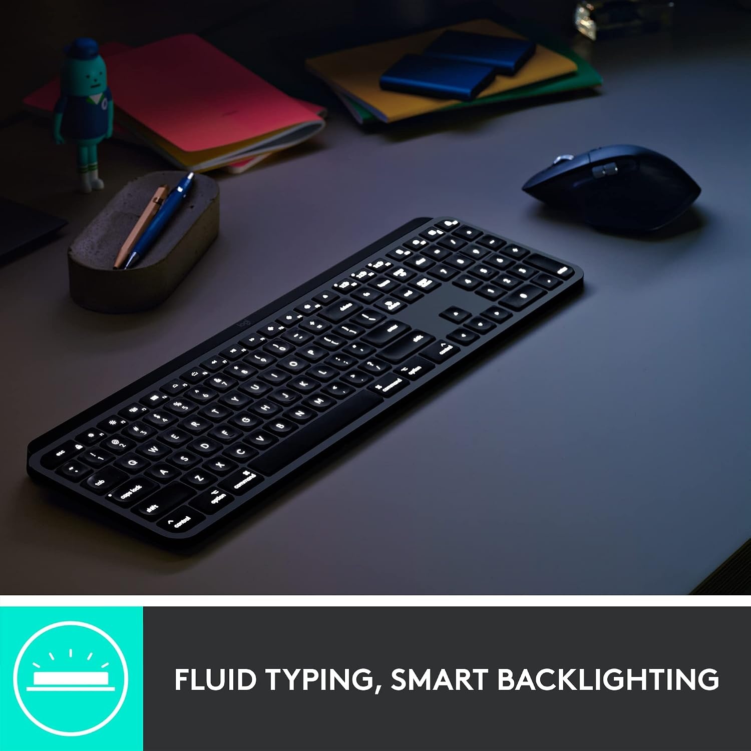 image:imageLogitech MX Keys amp MX Master 3 Mouse for Business Combo Wireless Ergonomic Secured Logi Bolt Technology Bluetooth Globally Certified WindowsMacChromeLinux Graphite