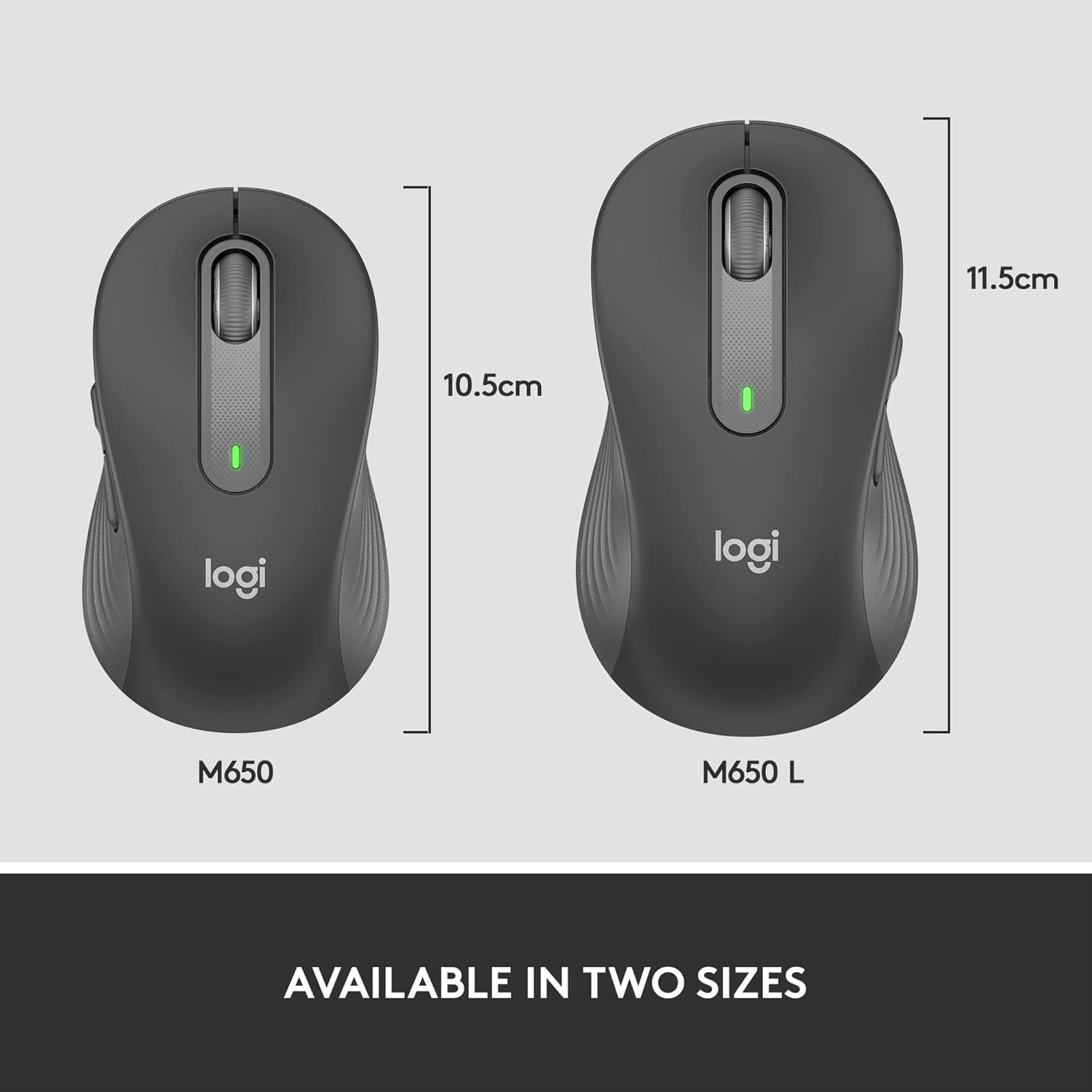 image:imageLogitech Signature M650 L for Business Wireless Mouse Large GraphiteGraphite Pack of 10