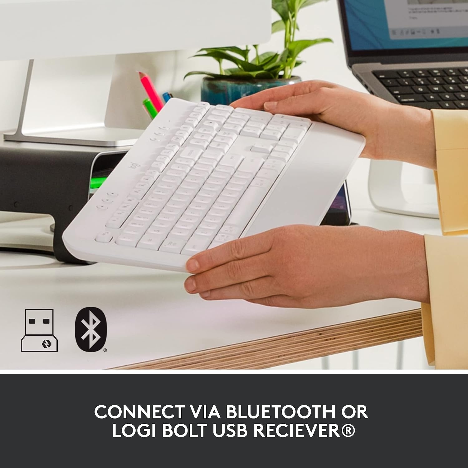 image:imageLogitech Signature MK650 Combo for Business Keyboard and Mouse OffWhiteOff White