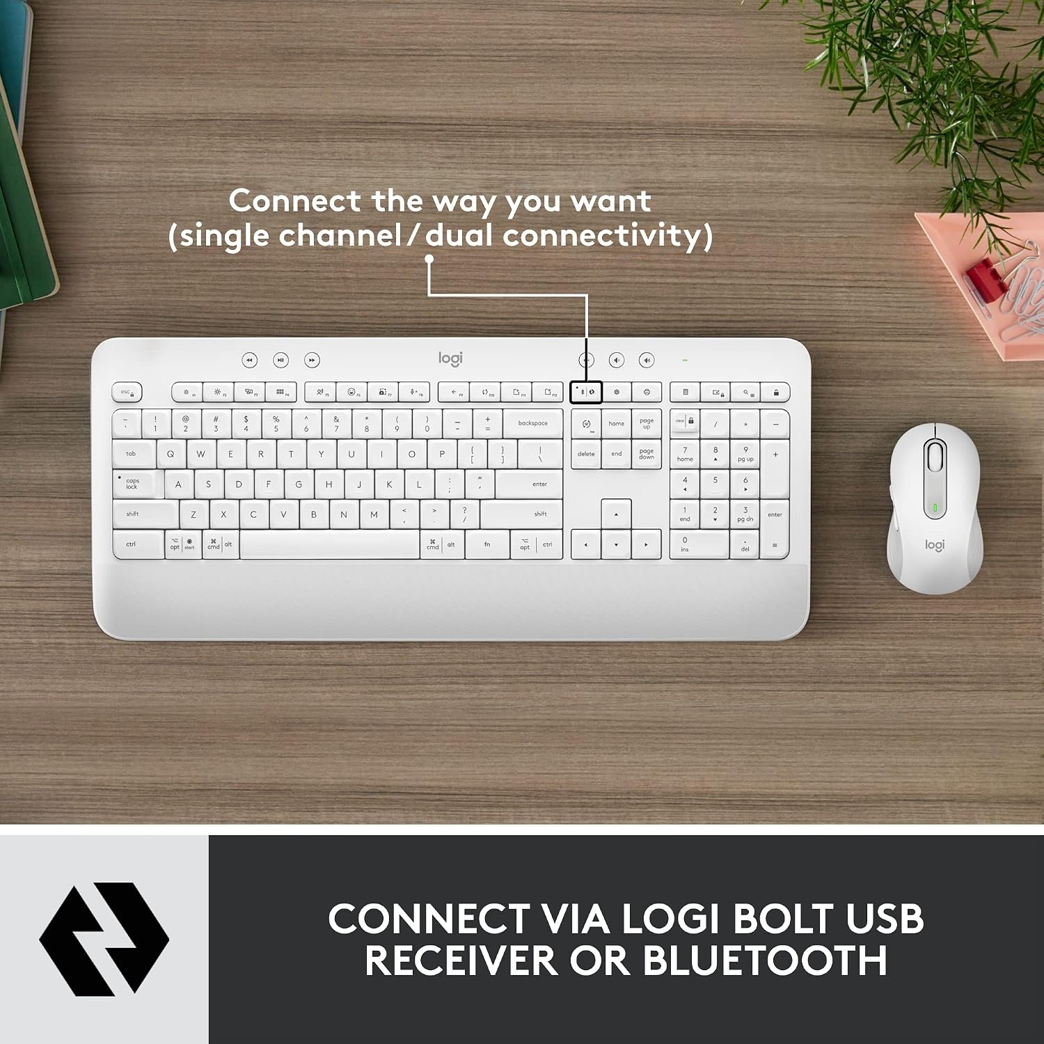 image:imageLogitech Signature MK650 Combo for Business Keyboard and Mouse OffWhiteOff White