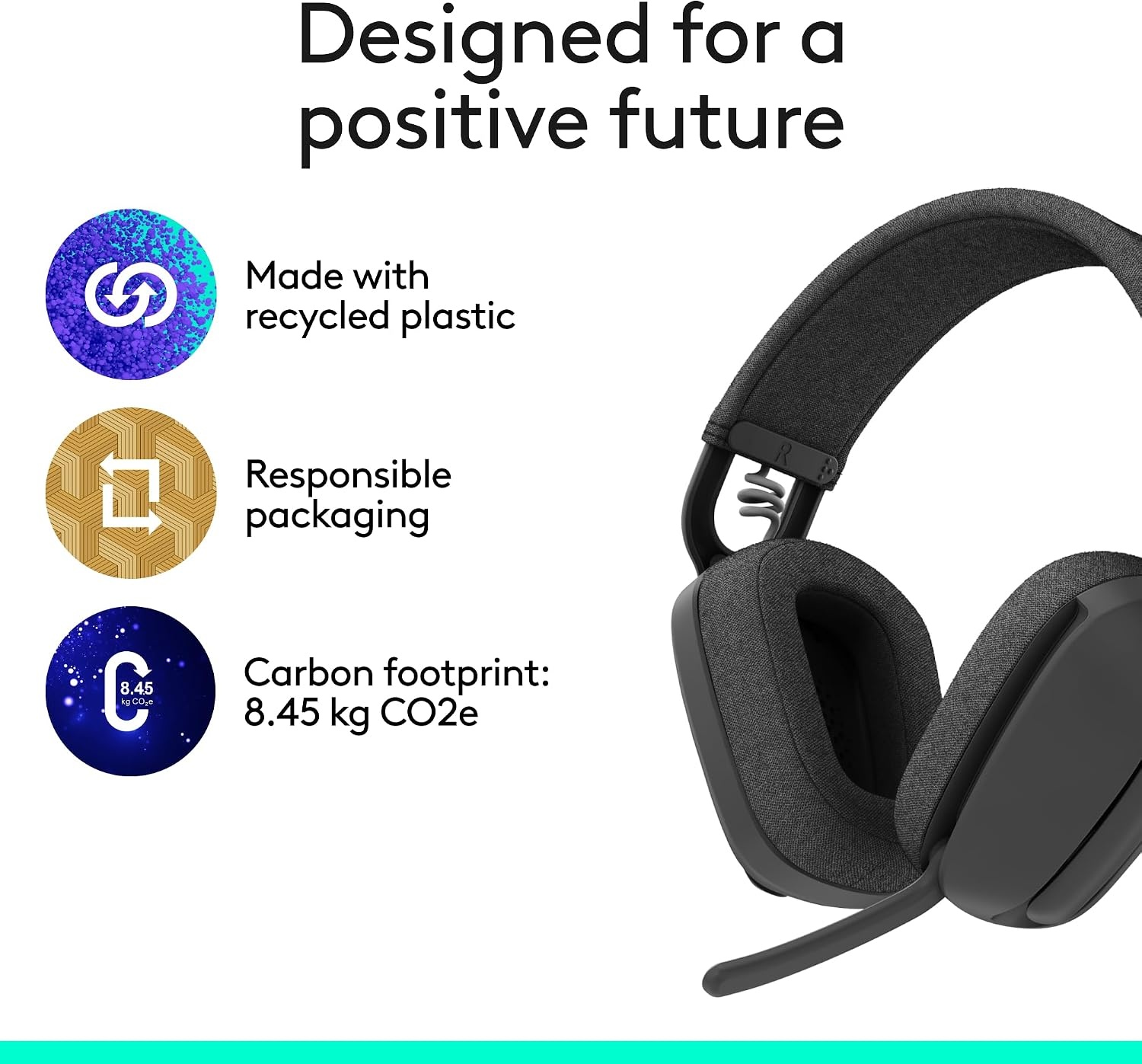 image:imageLogitech Zone Vibe Wireless for Business Bluetooth Headphones UCOne Size Pack of 4