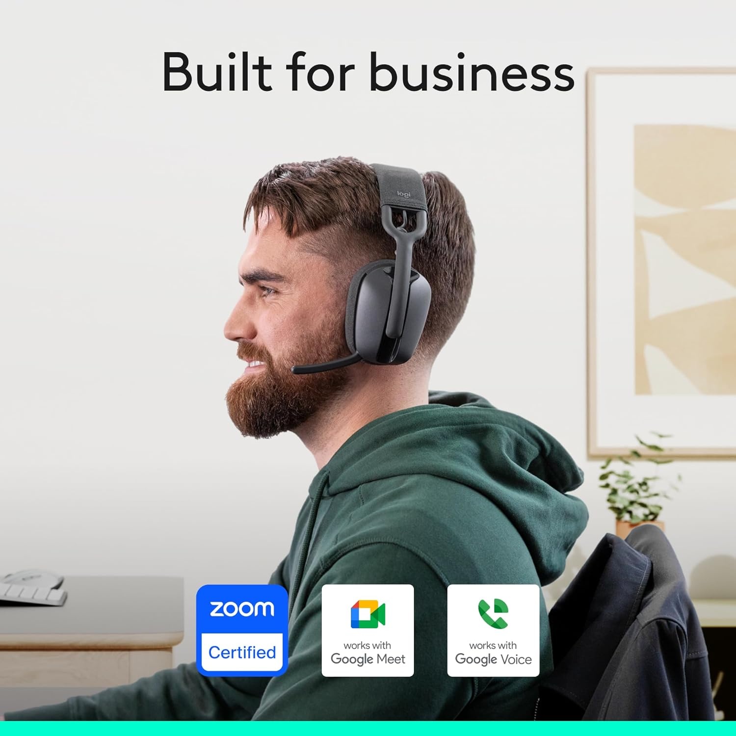 image:imageLogitech Zone Vibe Wireless for Business Bluetooth Headphones UCOne Size Pack of 4