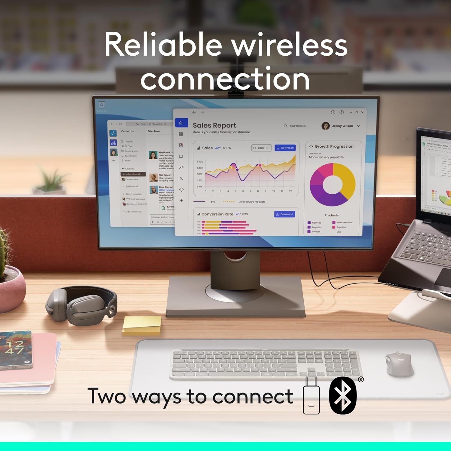 image:imageLogitech Zone Vibe Wireless for Business Bluetooth Headphones UCOne Size Pack of 4