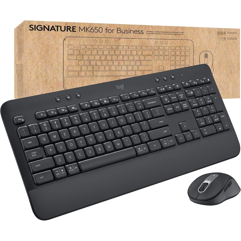 image:imageLogitech Signature MK650 Combo for Business Keyboard and Mouse  OffWhiteGraphite