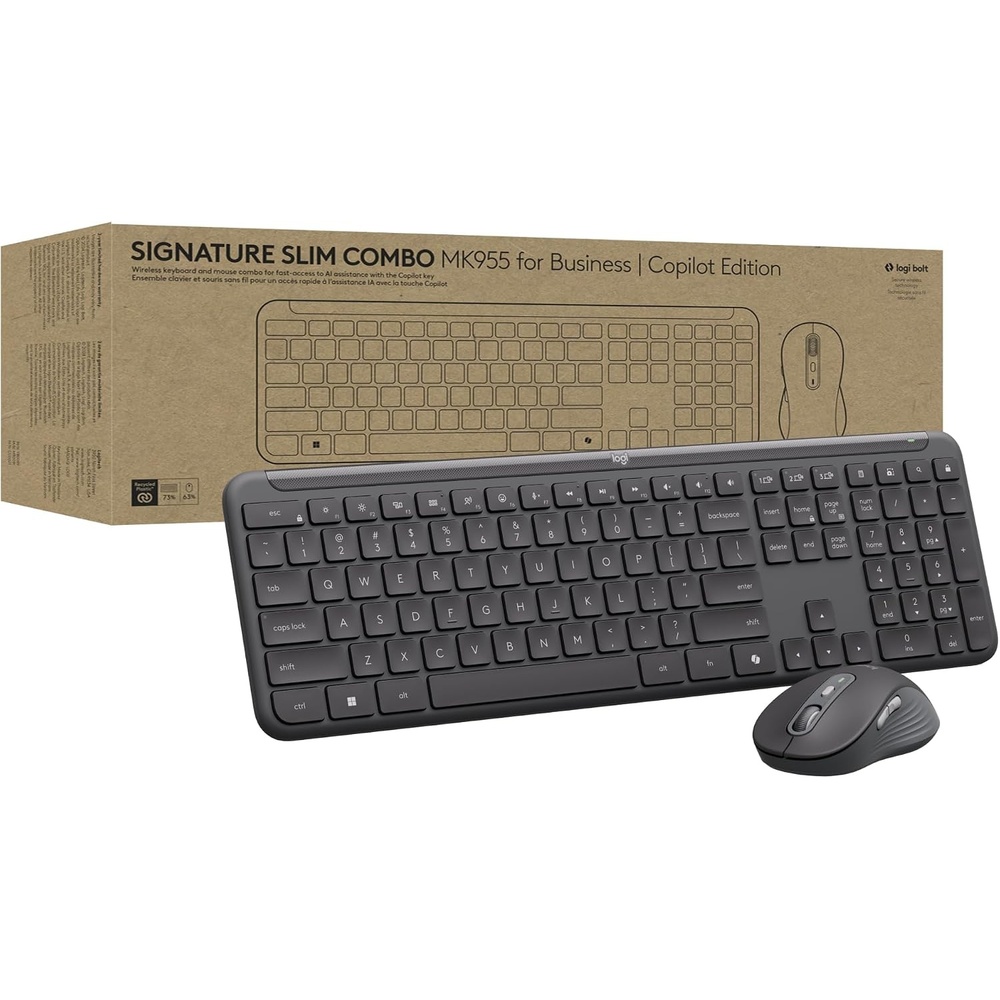image:imageLogitech Signature Slim Solar K980 Keyboard for Business USBC recieverCombo