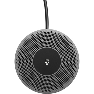 Logitech Expansion Mic MeetUp Plug-and-Play Indicator Lights – Black(3.4 x 3.8 x 0.52 inches)