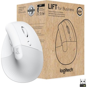 Logitech Lift for Business, Vertical Ergonomic Mouse, Wireless, Bluetooth or Secured Logi Bolt USB, Quiet clicks, Globally Certified, Windows/Mac/Chrome/Linux – Off White(Off White)