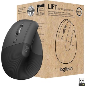 Logitech Lift for Business Vertical Ergonomic Wireless Mouse – Graphite(Left-Handed)