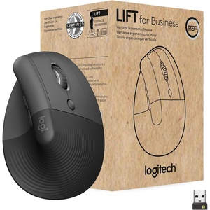 Logitech Lift for Business Vertical Ergonomic Wireless Mouse – Graphite(Right-Handed)