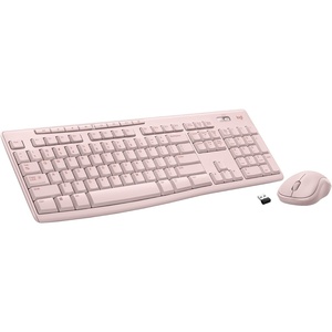 Logitech MK270 Full Size Wireless Keyboard and Mouse Combo – Black(Rose)