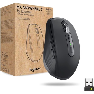 Logitech MX Anywhere 3 for Business – Wireless Mouse, Compact, Ultrafast, Any Surface Tracking, Rechargeable, Logi Bolt Technology, Bluetooth, Windows/Mac/iPad OS – Graphite(Graphite)