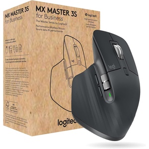 Logitech MX Master 3S for Business, Wireless Mouse with Quiet Clicks, 8K DPI, Secured Logi Bolt USB Receiver, Bluetooth, USB-C Charging, MagSpeed Scrolling, Windows/Mac/Chrome/Linux – Graphite