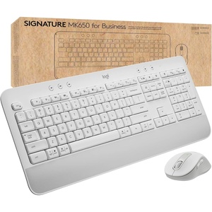Logitech Signature MK650 Combo for Business Keyboard and Mouse – Off-White(Off White)