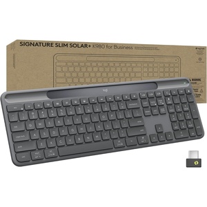 Logitech Signature Slim Solar+ K980 Keyboard for Business, USB-C reciever(Keyboard)