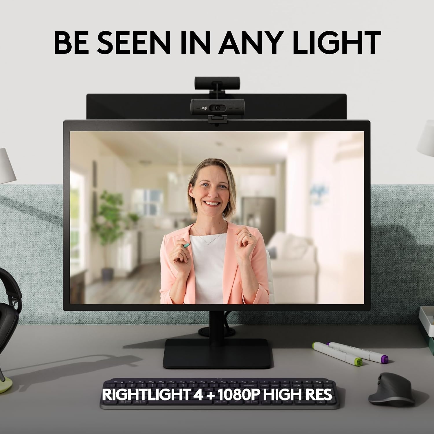 image:imageLogitech Brio 505 Full HD 1080p Business Webcam with Auto Light CorrectionTAA Version