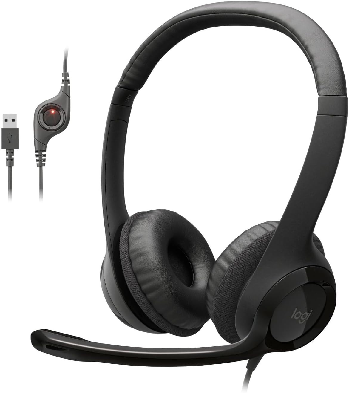 image:imageLogitech H390 Wired Headset PCLaptop Stereo Headphones USBA BlackBlack