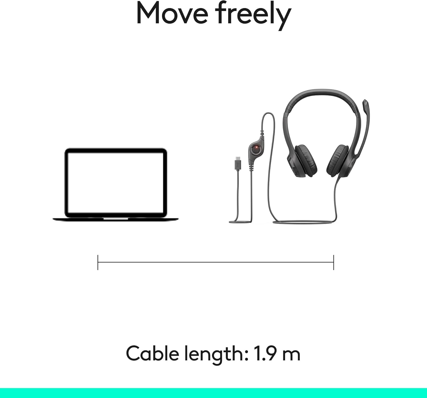 image:imageLogitech H390 Wired Headset PCLaptop Stereo Headphones USBA BlackGraphite