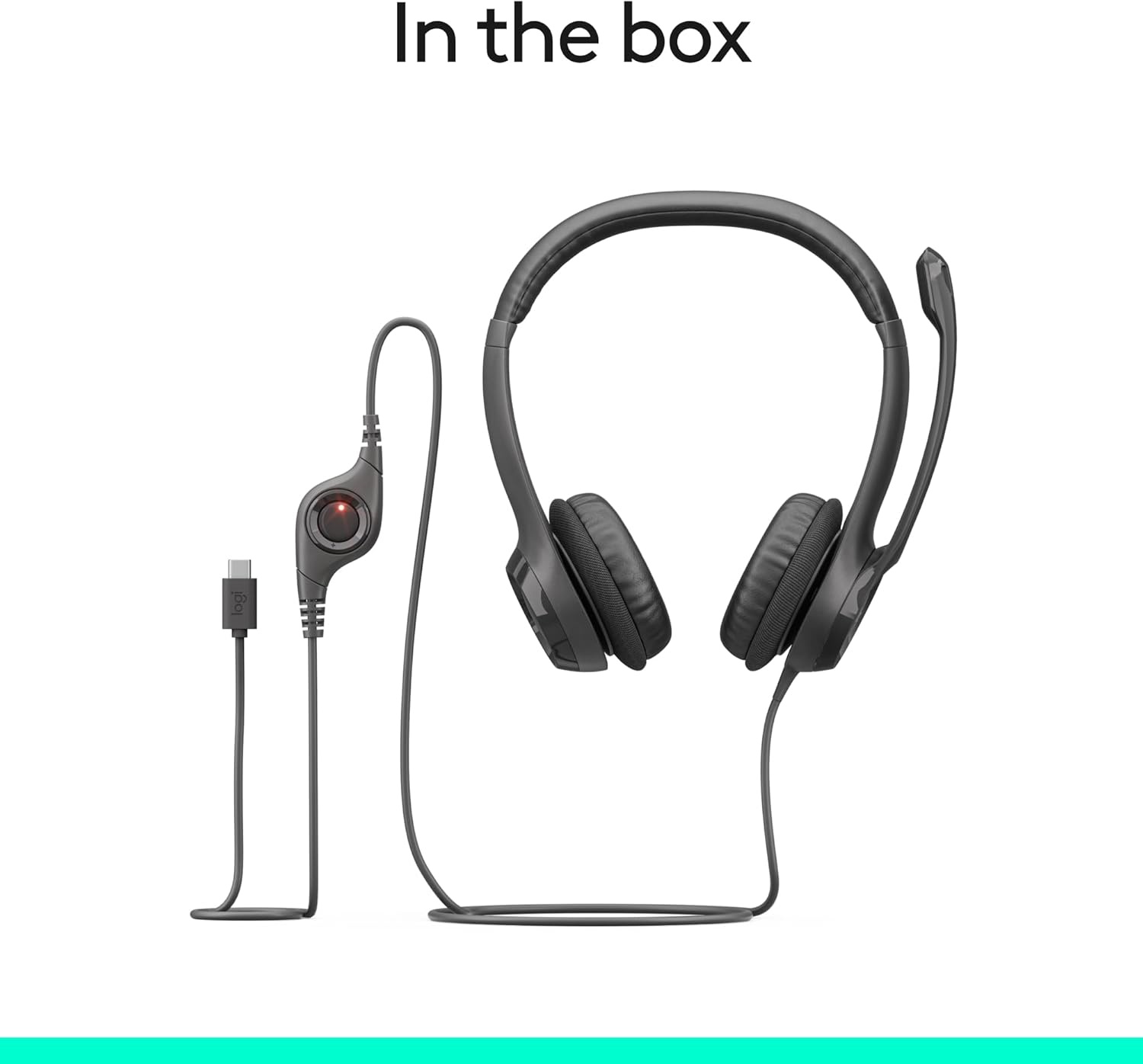 image:imageLogitech H390 Wired Headset PCLaptop Stereo Headphones USBA BlackGraphite
