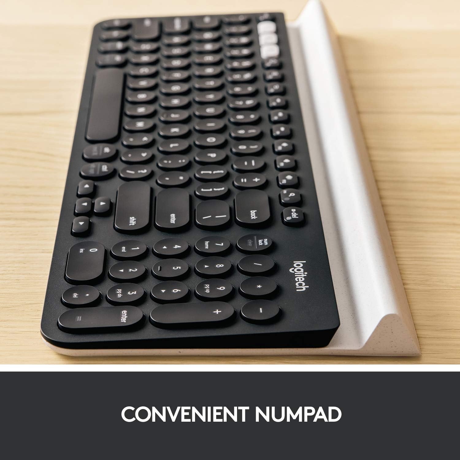 image:imageLogitech K780 MultiDevice Wireless Keyboard with Builtin Cradle Speckles130