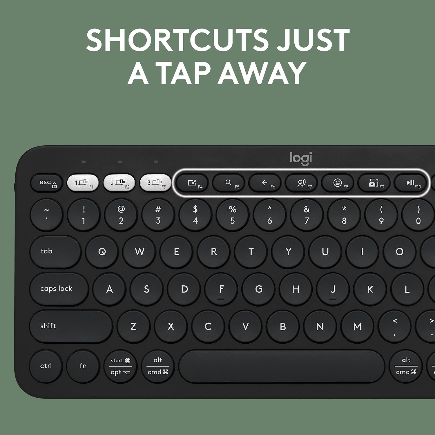 image:imageLogitech Pebble Keys 2 K380s Wireless Bluetooth Keyboard Tonal WhiteBlack