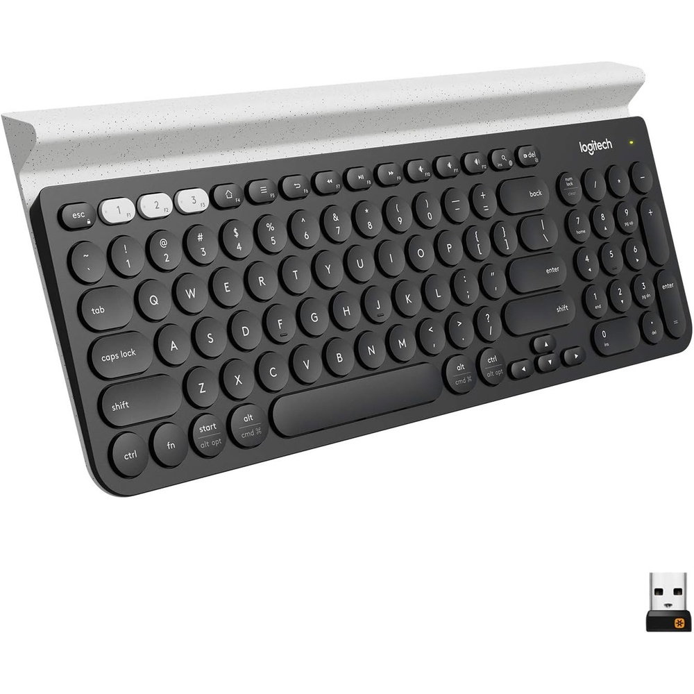 image:imageLogitech K780 MultiDevice Wireless Keyboard with Builtin Cradle Speckles130