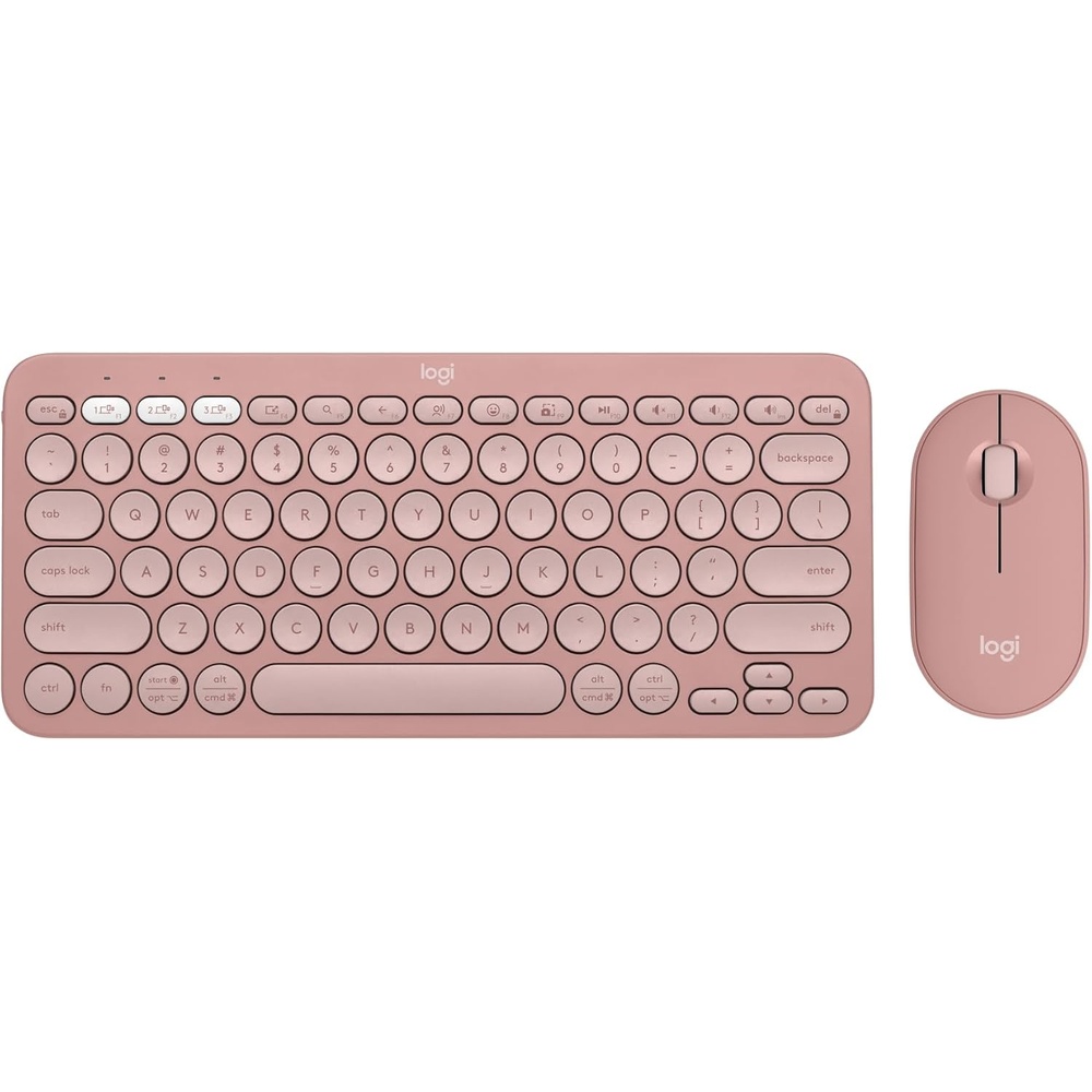image:imageLogitech Pebble Keys 2 K380s Wireless Bluetooth Keyboard  Tonal WhiteRose