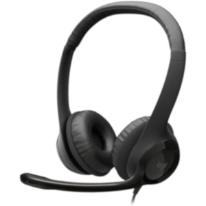 Logitech H390 Wired Headset PC/Laptop Stereo Headphones, USB-A, Black(Black)