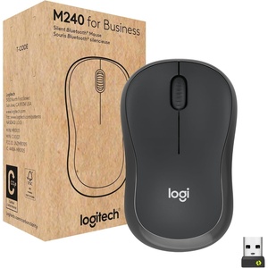 Logitech M240 for Business Silent Wireless Mouse – Graphite(One Size (Pack of 10))