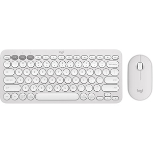 Logitech Pebble Keys 2 K380s Wireless Bluetooth Keyboard – Tonal White(White)