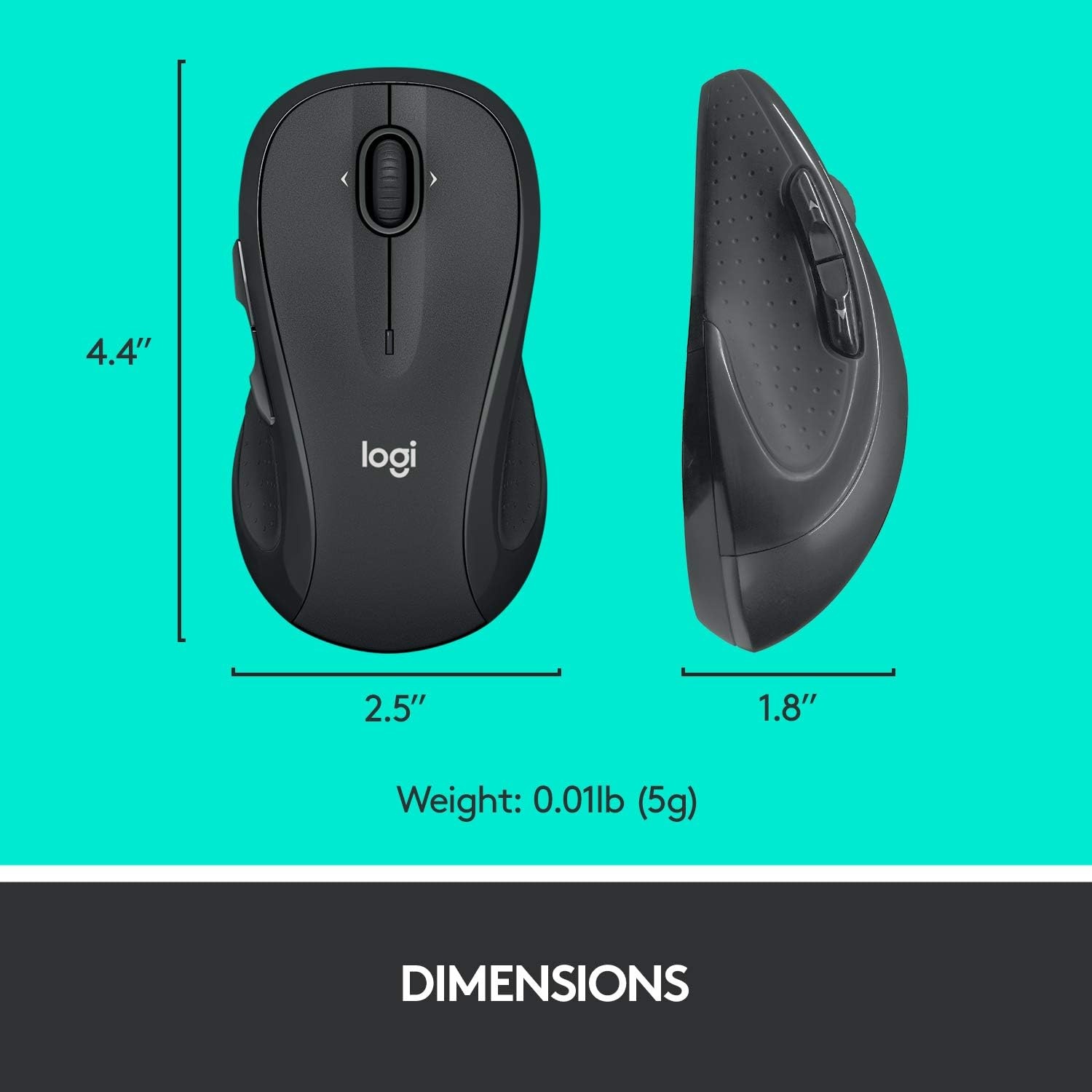 image:imageLogitech M510 Full Size Ambidextrous 24 GHz Wireless MouseOne Size