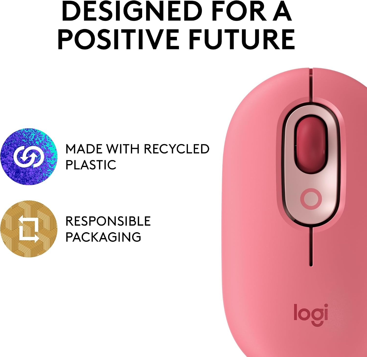 image:imageLogitech POP Mouse Compact and Portable Wireless Bluetooth Mouse CosmosHeartbreaker Rose