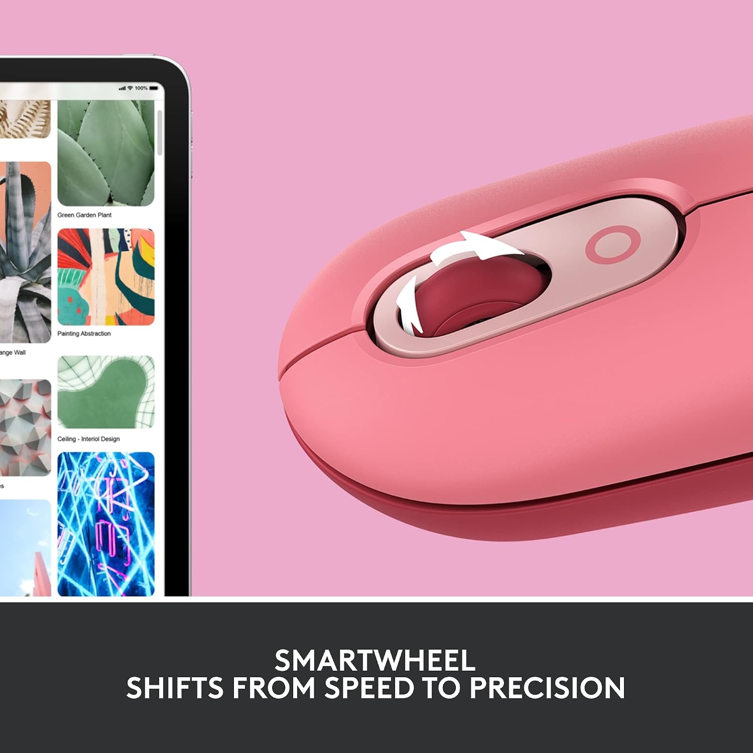 image:imageLogitech POP Mouse Compact and Portable Wireless Bluetooth Mouse CosmosHeartbreaker Rose
