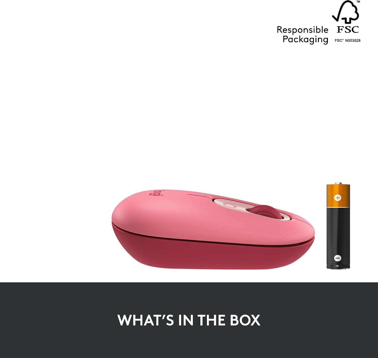 image:imageLogitech POP Mouse Compact and Portable Wireless Bluetooth Mouse CosmosHeartbreaker Rose