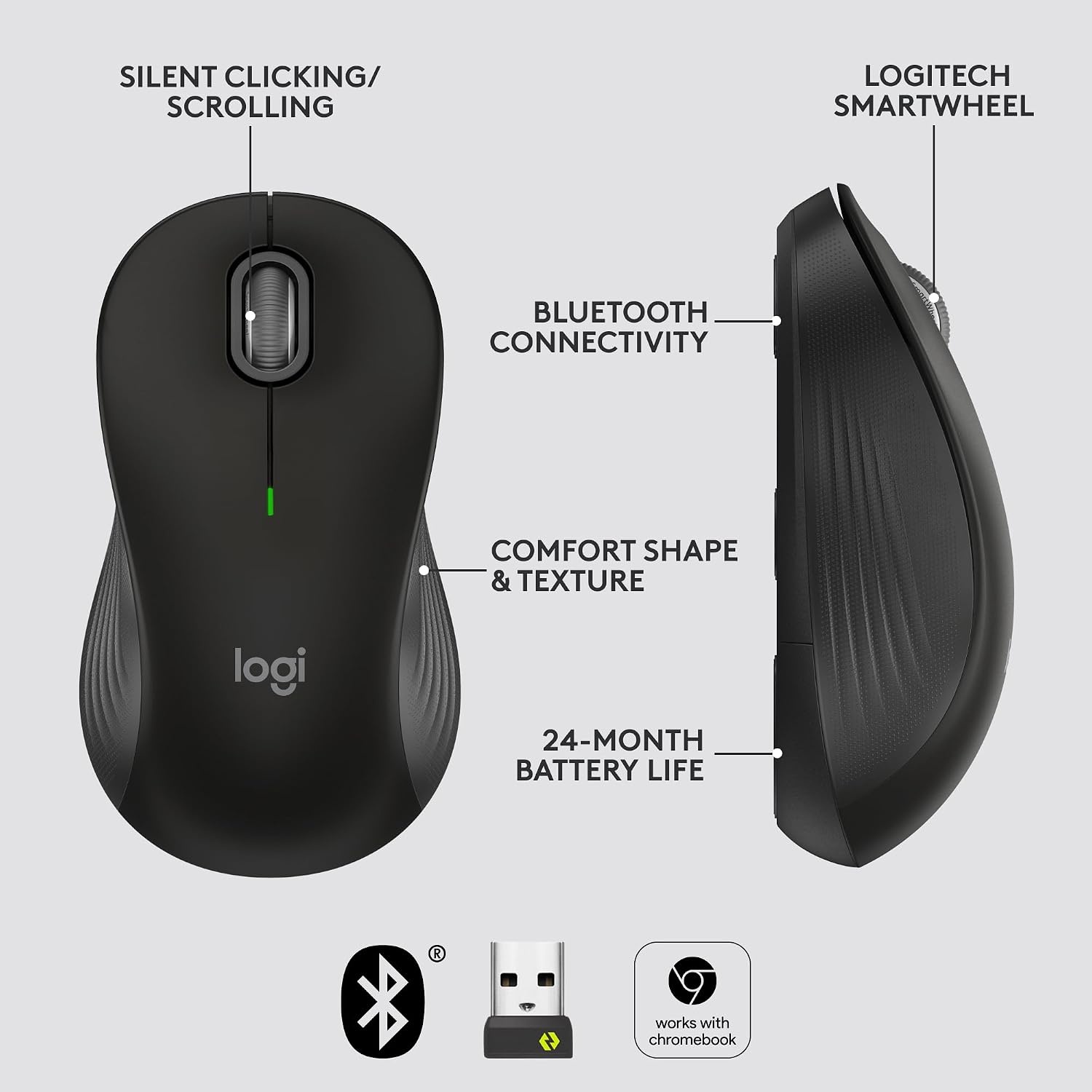 image:imageLogitech Signature M550 L Full Size Wireless Mouse Large Sized BlueBlack
