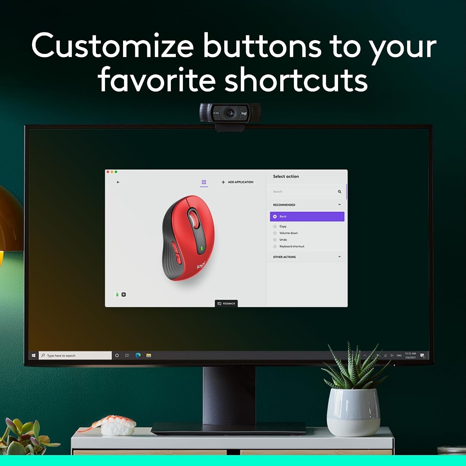 image:imageLogitech Signature M650 Wireless Mouse Small to Medium Sized Hands RoseClassic Red