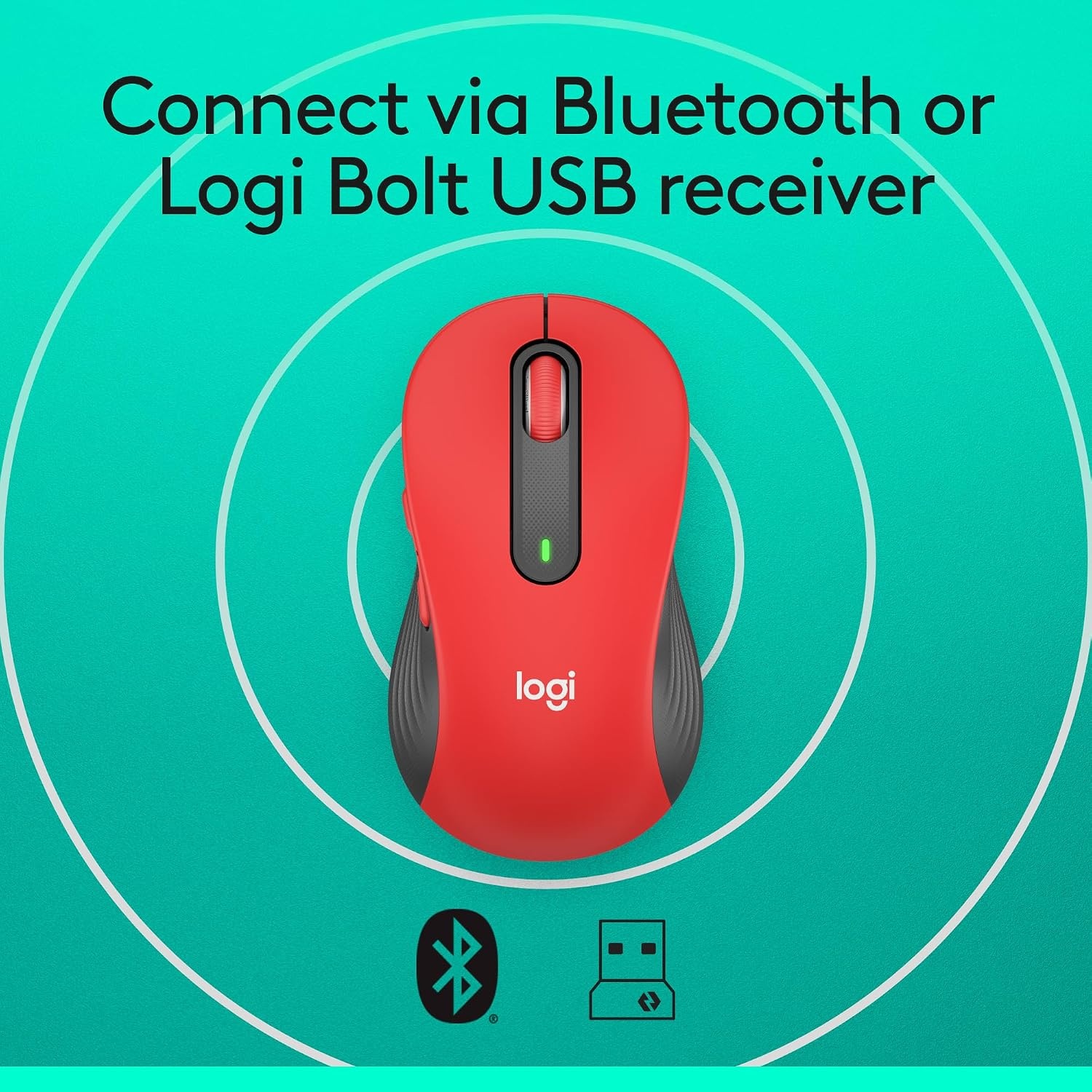 image:imageLogitech Signature M650 Wireless Mouse Small to Medium Sized Hands RoseClassic Red