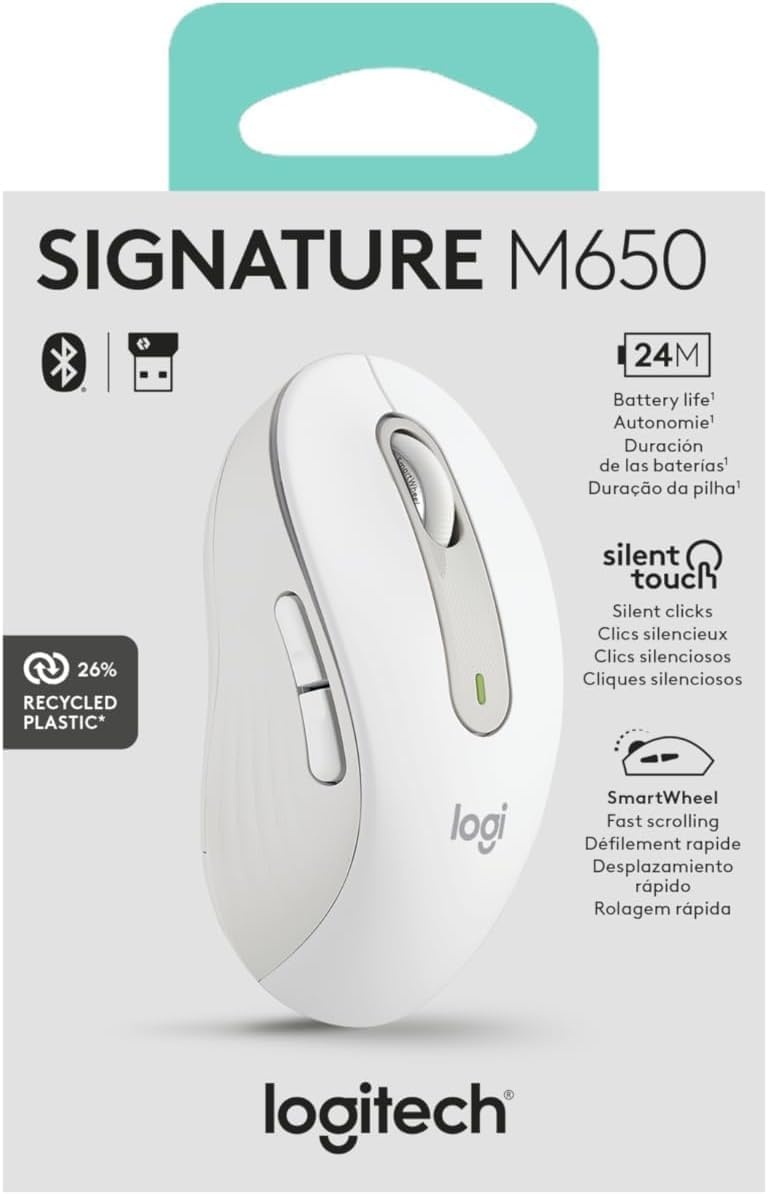 image:imageLogitech Signature M650 Wireless Mouse Small to Medium Sized Hands RoseOff White