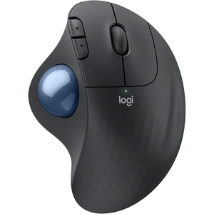 Logitech Ergo M575S Wireless Trackball Mouse- Off-White Silver Ball(Graphite + Blue Ball)