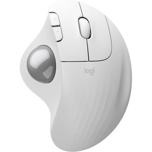 Logitech Ergo M575S Wireless Trackball Mouse- Off-White Silver Ball(White + Silver Ball)