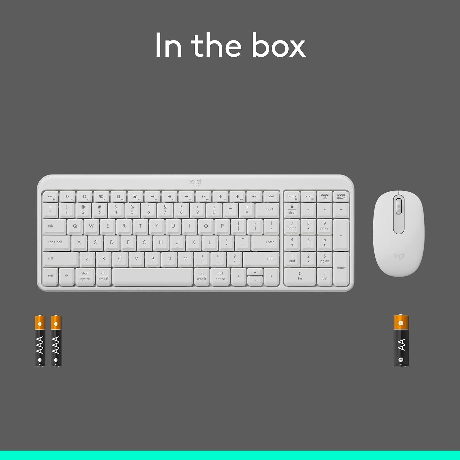 image:imageLogitech MK250 Wireless Bluetooth Keyboard and Mouse Combo GraphiteWhite