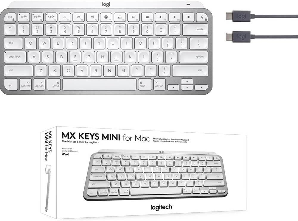 image:imageLogitech MX Keys Mini for Mac Minimalist Wireless Keyboard Pale GreyPale Grey