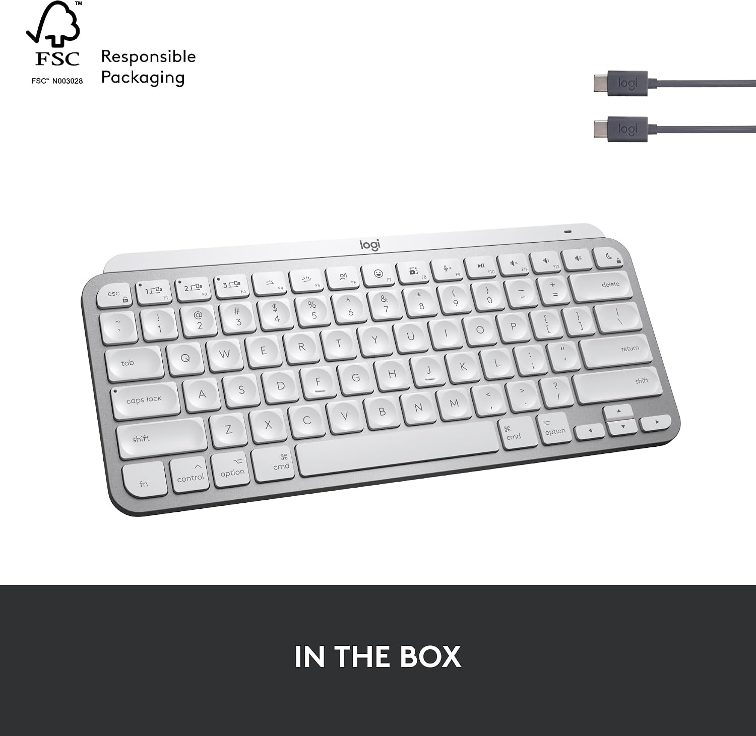 image:imageLogitech MX Keys Mini for Mac Minimalist Wireless Keyboard Pale GreyPale Grey