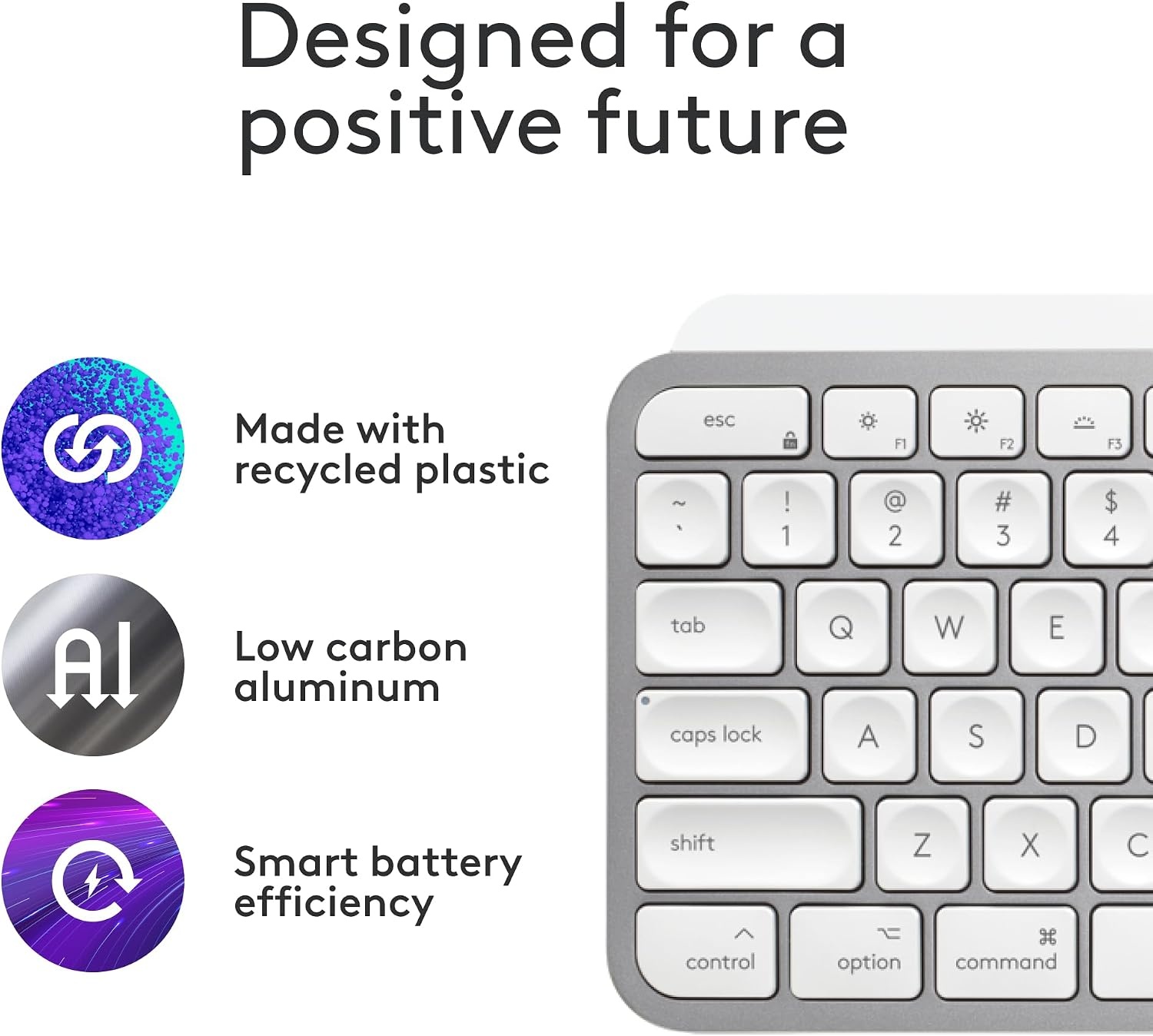 image:imageLogitech MX Keys Mini for Mac Minimalist Wireless Keyboard Pale GreyPale Grey